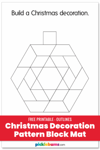 Christmas bauble pattern block mat outlines
