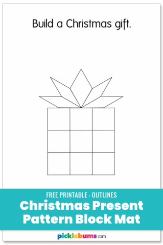 Christmas present pattern block mat outlines