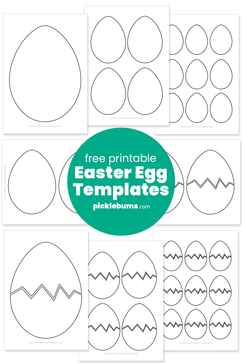 Free Printable Easter Egg Templates Picklebums