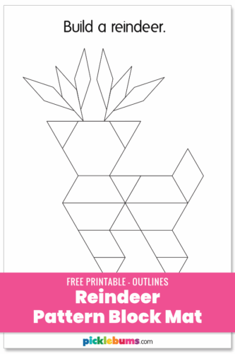 Reindeer pattern block mat outlines
