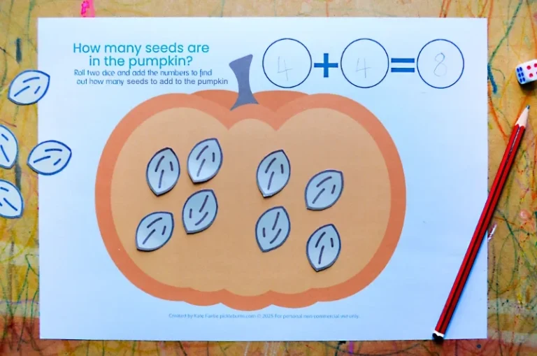 pumpkin seed counting game addition