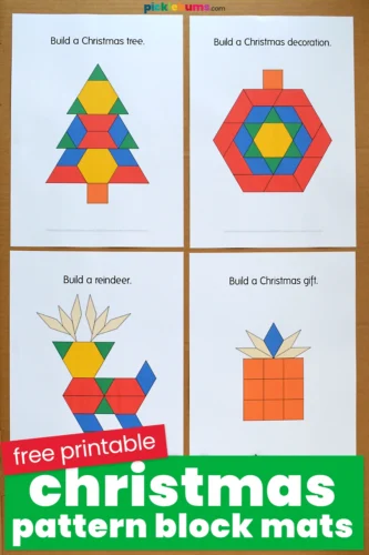 Free Printable Christmas Pattern Block mats