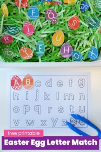 Easter egg letter cards and matching mat