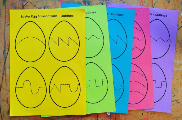 easter egg cutting printable outlines