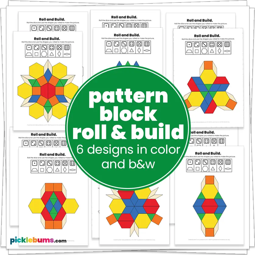 Newsletter freebie - pattern block roll and build set